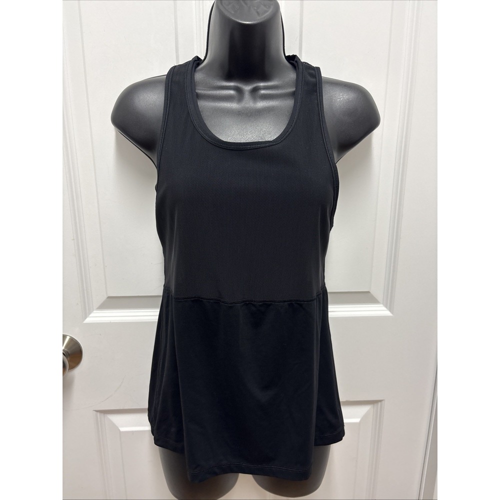 Lululemon Running In The City Tank Mesh Built In Bra Black Women's Racerback Top